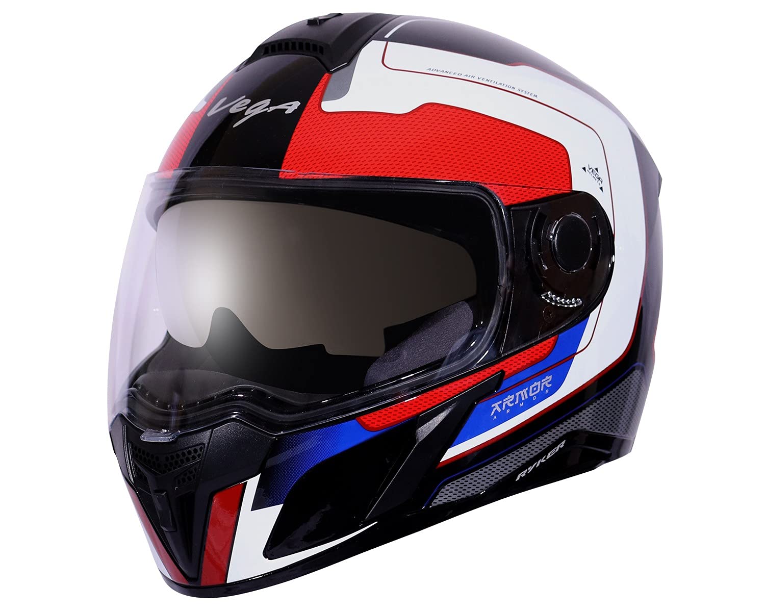 Vega Ryker D V Armour Full Face Helmet Black Red Desertcart Cyprus