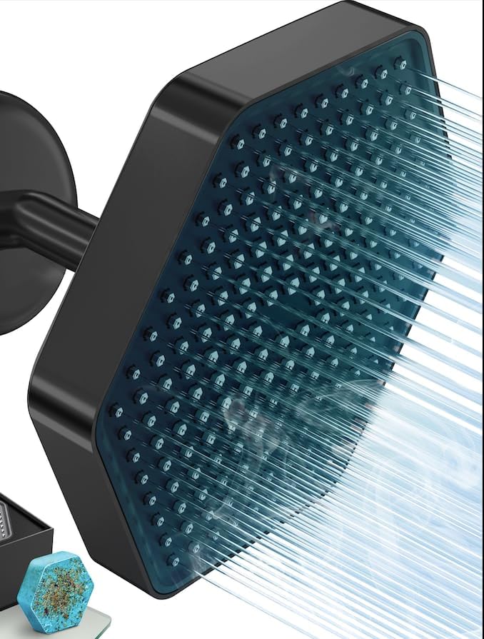 Miniatura 2 de AquaHomeGroup Cabezal de ducha filtrado de lujo, cabezal de ducha de lluvia de alta presión con filtro para cloro, óxido, sedimentos, cabezal de