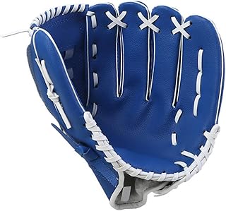 BESPORTBLE Baseball Glove PU Leather Professional Tee Ball Pitcher Hand Players Leather Pocket Mitt Infield Left Hand Throw Catchers Gloves Blue