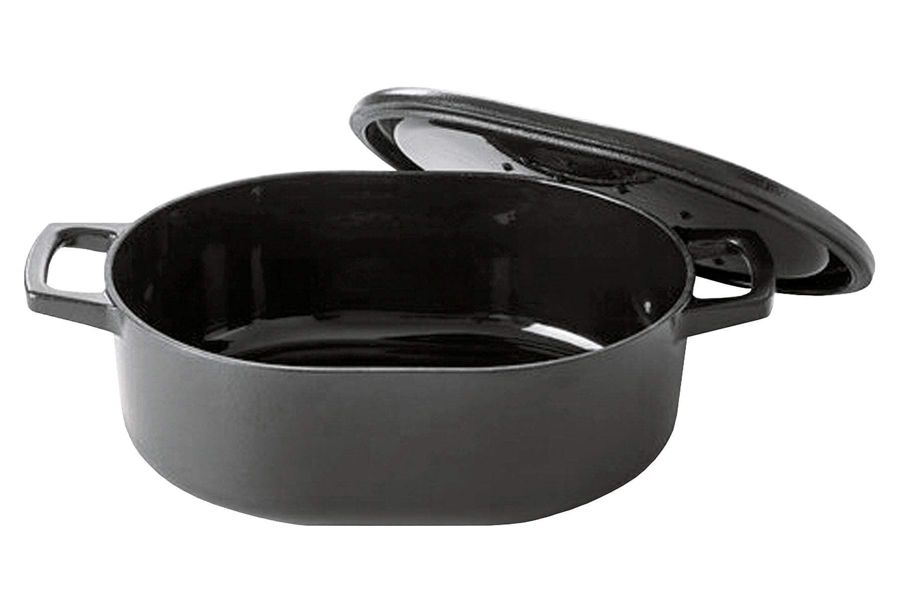 BEKA COCOTTE OVALE NORI EN FONTE 31 CM 5.5 L, Black