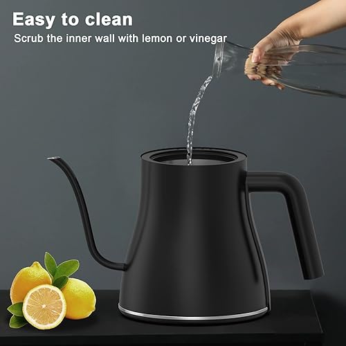 Miniatura 8 de Hervidor eléctrico de cuello de cisne, hervidor eléctrico inteligente WiFi, control de temperatura, hervidor de agua y tetera, control de