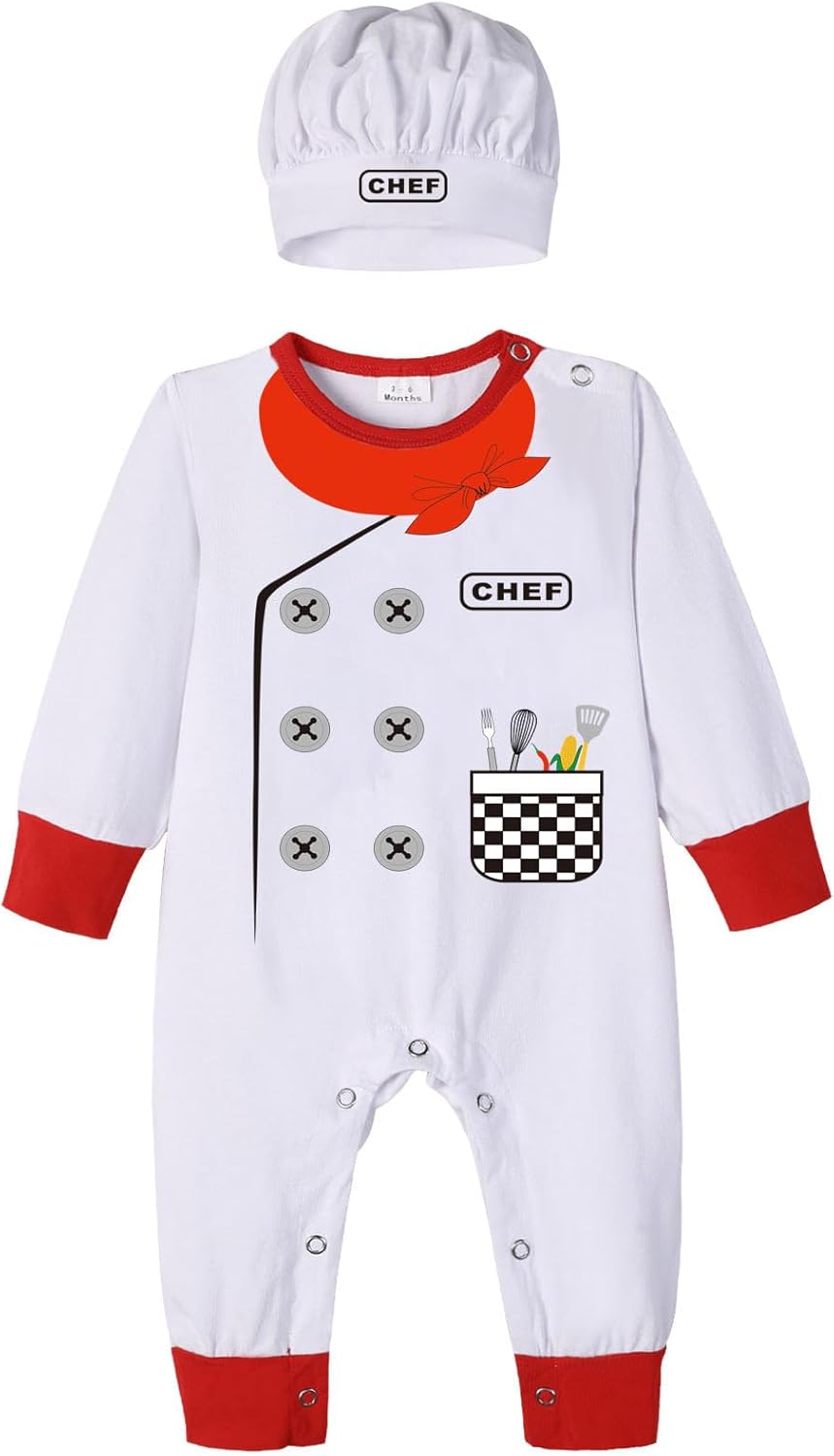 Newborn Infant Baby Boy Girl Costume Outfit Uniform Astronaut Bat Costume Clothes Ropmer Prisoner with Hat Long
