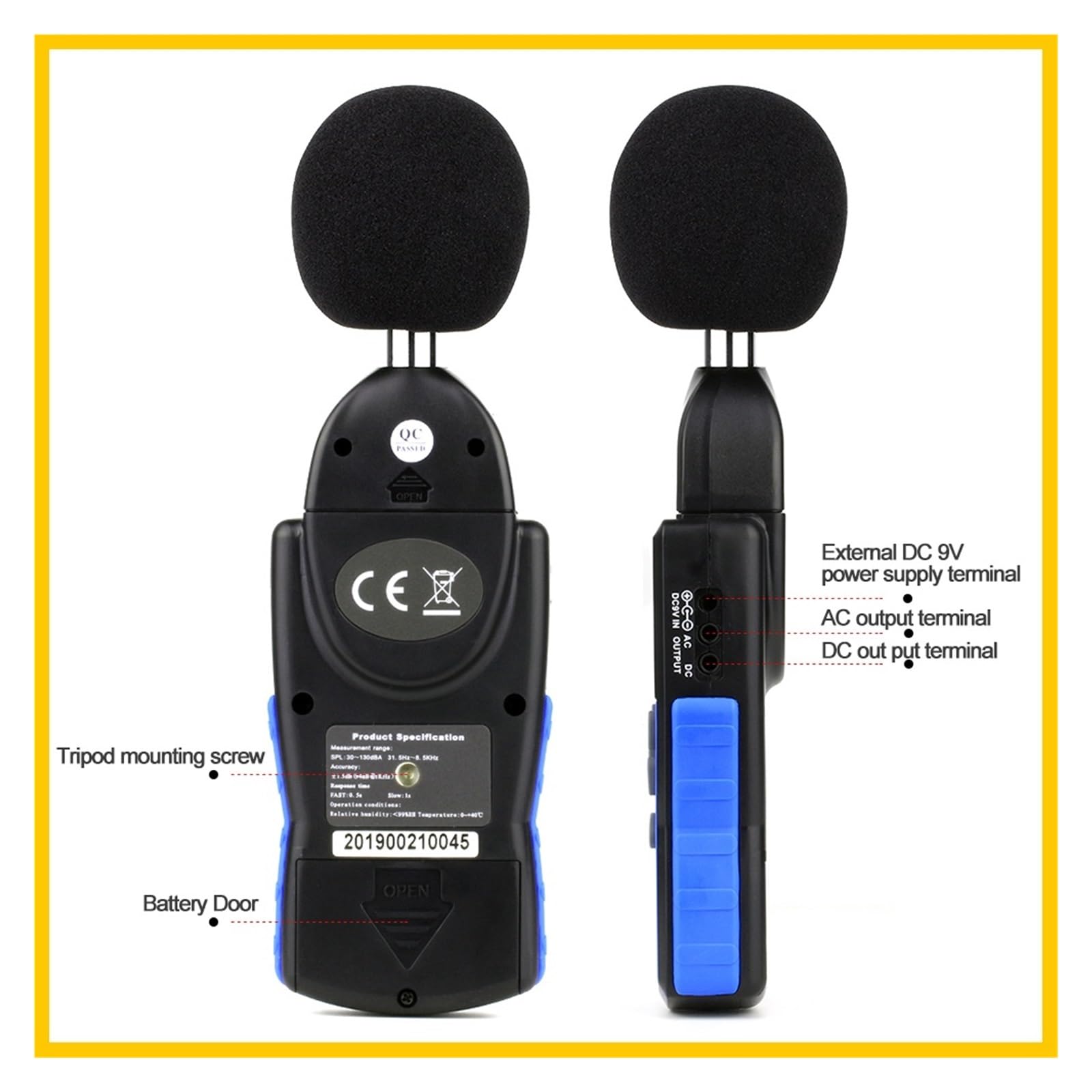 Medidor De Nivel Sonido Digital Decibelios Ruido Detector Audio Instrumento Medición PrecisióN Extremadamente Alta