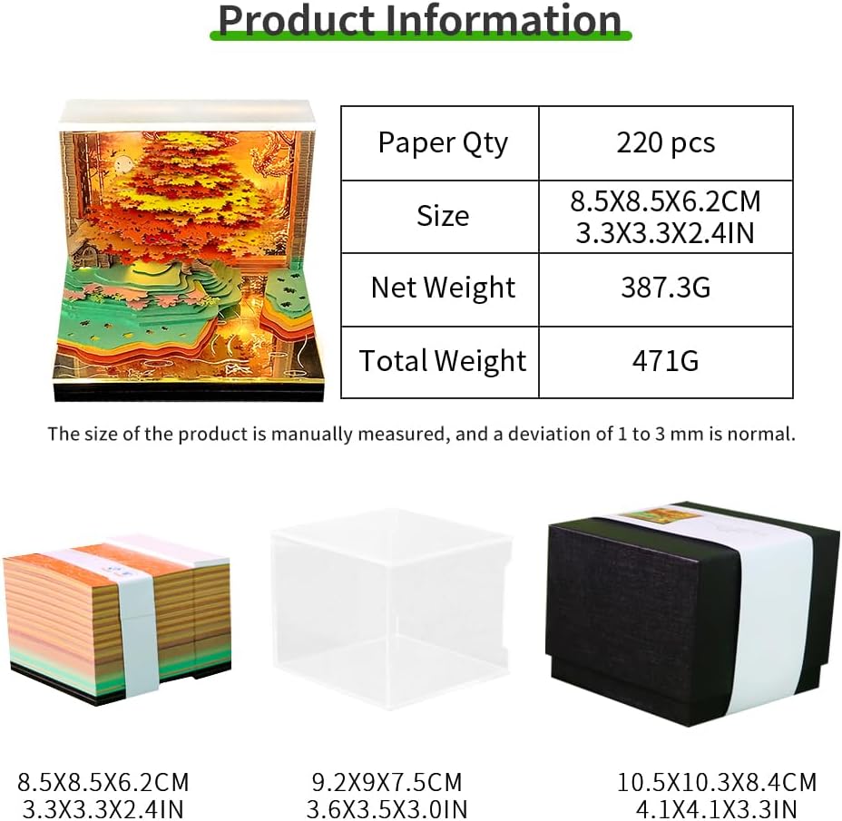 2026 Time Piece Calendar 3D Weekly Calendar Notepad 3D tear away calendar DIY Paper Carving Art Desktop Decoration Gift for Christmas Birthday Anniversaries S