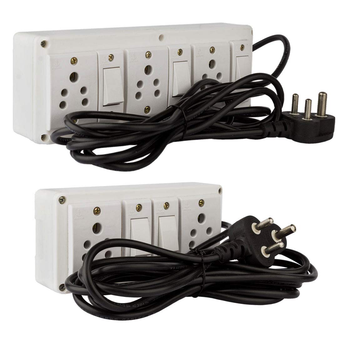 Hi-PLASST (2+2) & (3+3) Extension Board Multi Outlet Electrical Switch Boards Combo with Individual Anchor Sockets(5A) and Anchor Switches(5A)-4Mtr Long Wire Power Strip (B07RC9P13F) Amazon Price History, Amazon Price Tracker