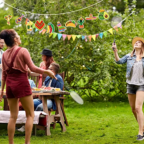 40 Pcs Summer Mexican Fiesta Ornaments Wooden Cinco De Mayo Hanging Decorations Mexican Party Supplies Photo Props Tree Decor For Summer Fiesta Birthday Taco Tuesday Party Decorations #TOP3