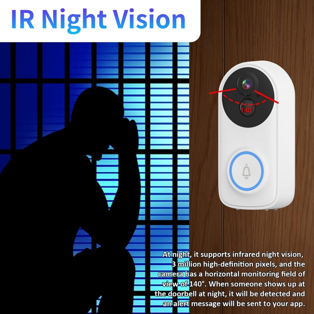 Sonnette Vidéo IP ICSEE 3MP Caméra Porte Détection Visages