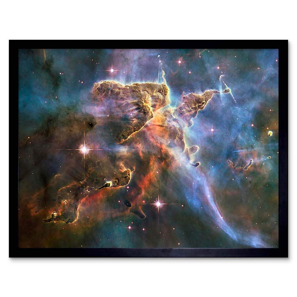 Wee Blue Coo Hubble Space Telescope Carina Nebula Art Print Framed Poster Wall Decor 12X16 Inch