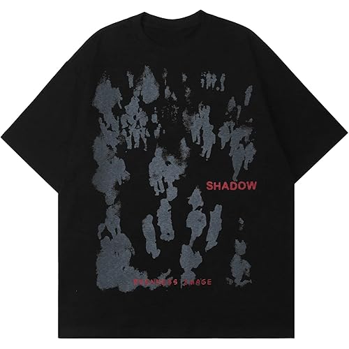 Vamtac Mens Oversized Graphic Tees Y2k Vintage Graffiti Tie Dye Short Sleeve Shirts Streetwear Summer Tops Tshirt Unisex