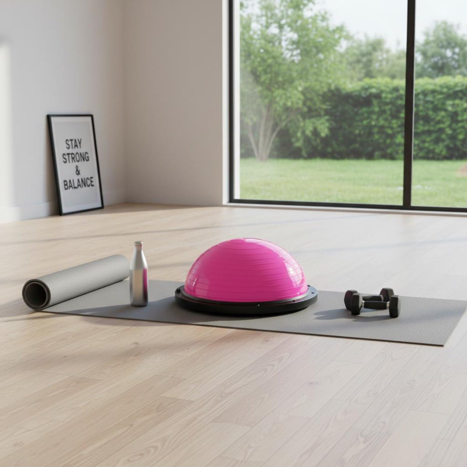 Palla Fitness Dome Superficie con Texture Semisfera di Equilibrio e PVC Resistenti Mezza Palla Ginnica per Pilates, Allenamento a Casa
