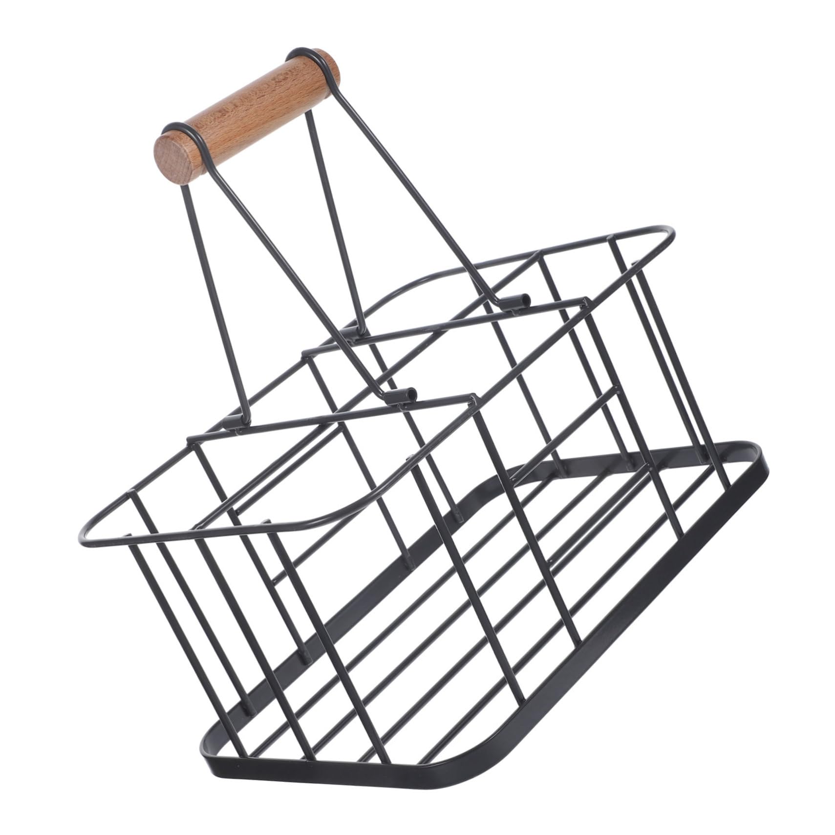 Porte-bières portable en métal gris support robuste bouteilles