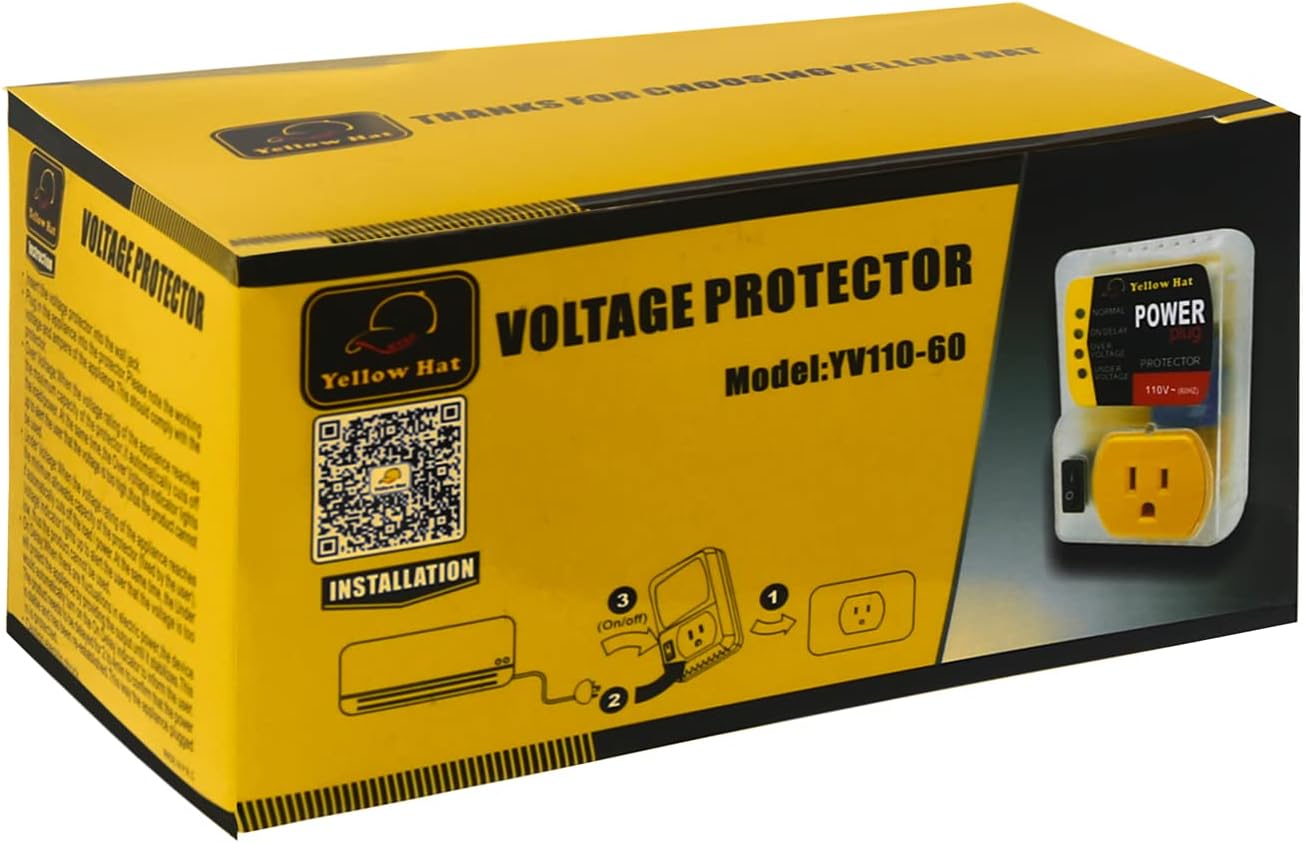 Surge Protector,Voltage Protector for Home Appliance, Voltage Brownout Outlet 110V 15A 2200 Watts Black - Image 9