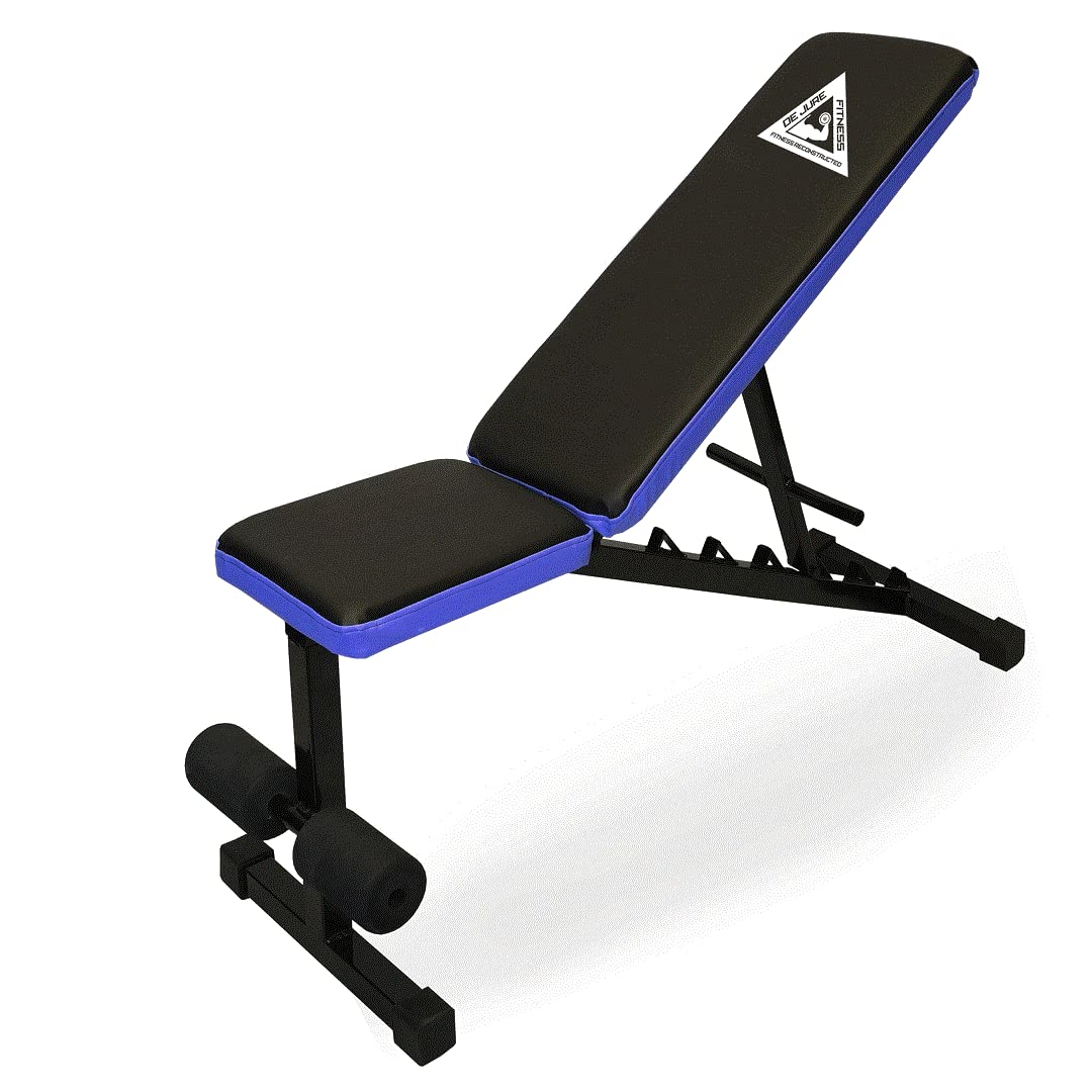 ABB INITIO GYMAdjustable Bench, Utility Weight Bench for Full Body Workout, Multi-Purpose Foldable Incline Bench Decline Bench (Blue)