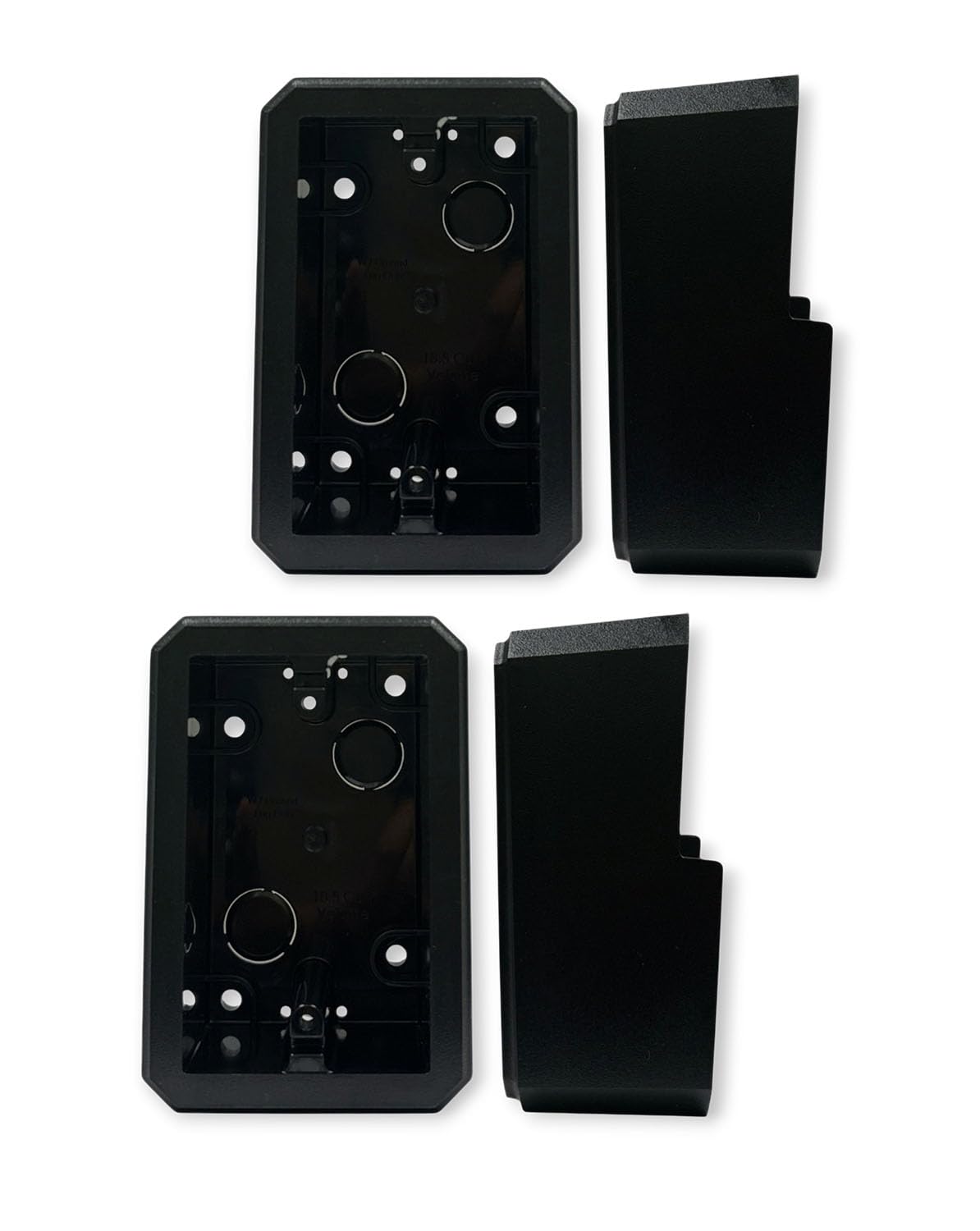 iMBAPrice (2-Pack) Black IMBA-FS8141-BK-2 Non-Metallic Weatherproof FS Outlet Device Box for 1/2 in Lap Siding, 1-Gang Size 3.31"x5.09"x2.56" Dimension