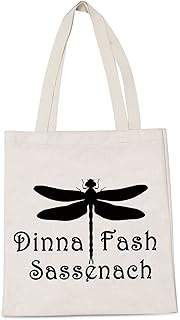 LEVLO Dragonfly Fans Tote Bags Dinna Fash Sassenach Shopping Bags Dragonfly Lover Tote Bags Sister Mother (Dinna Fash Sassenach)