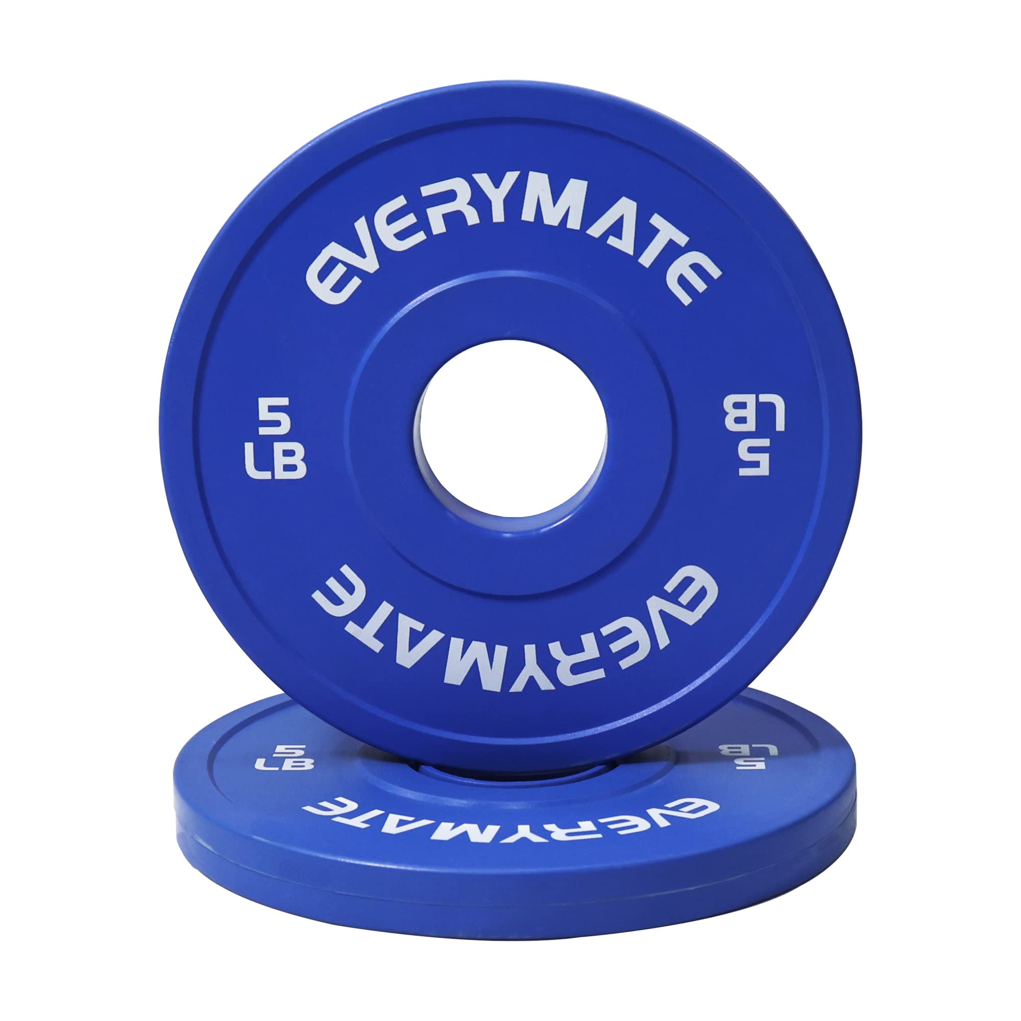 EVERYMATE Change Weight Plates 1.25LB 2.5LB 5LB Set Fractional Plate Olympic Bumper Plates for Cross Training Bumper Weight Plates Steel Insert Strength Training Weight Plates