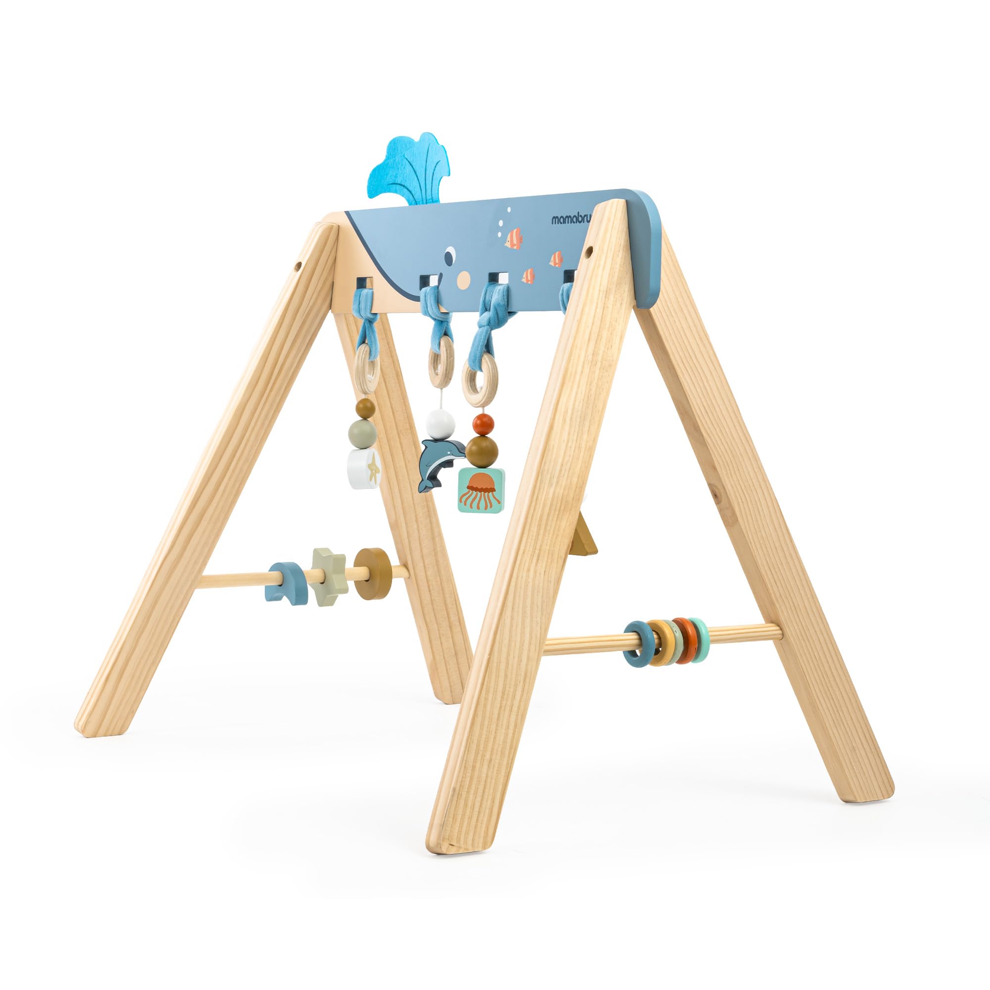 Support éducatif en bois Montessori pour bébé avec suspension sensorielle Océan