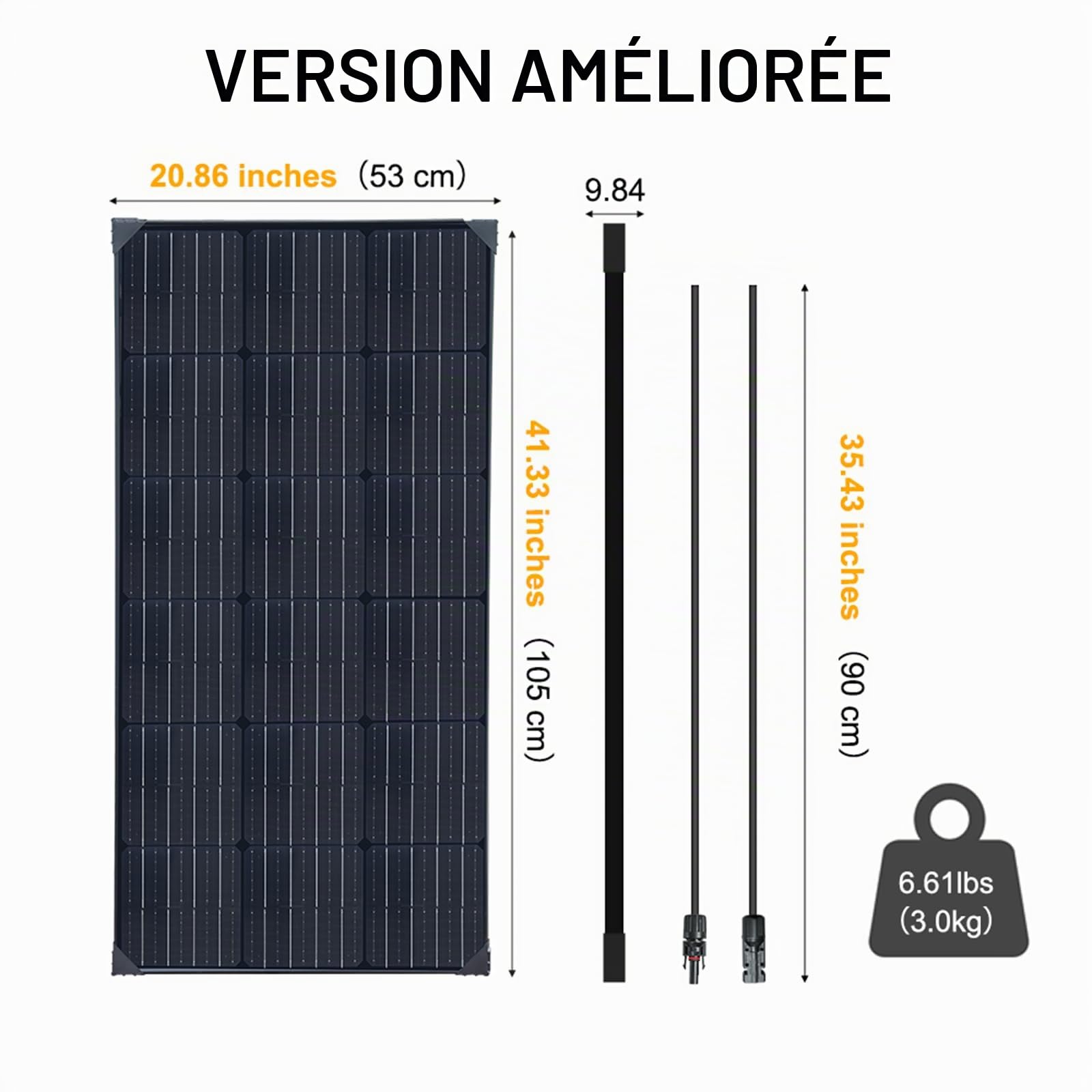 XINPUGUANG 200w 12v panneau solaire système 2 x 100 watt panneaux solaire 20A contrôleur de charge solaire pour Camping-car, Bateau, Caravane, hangar (200.00, Watts)