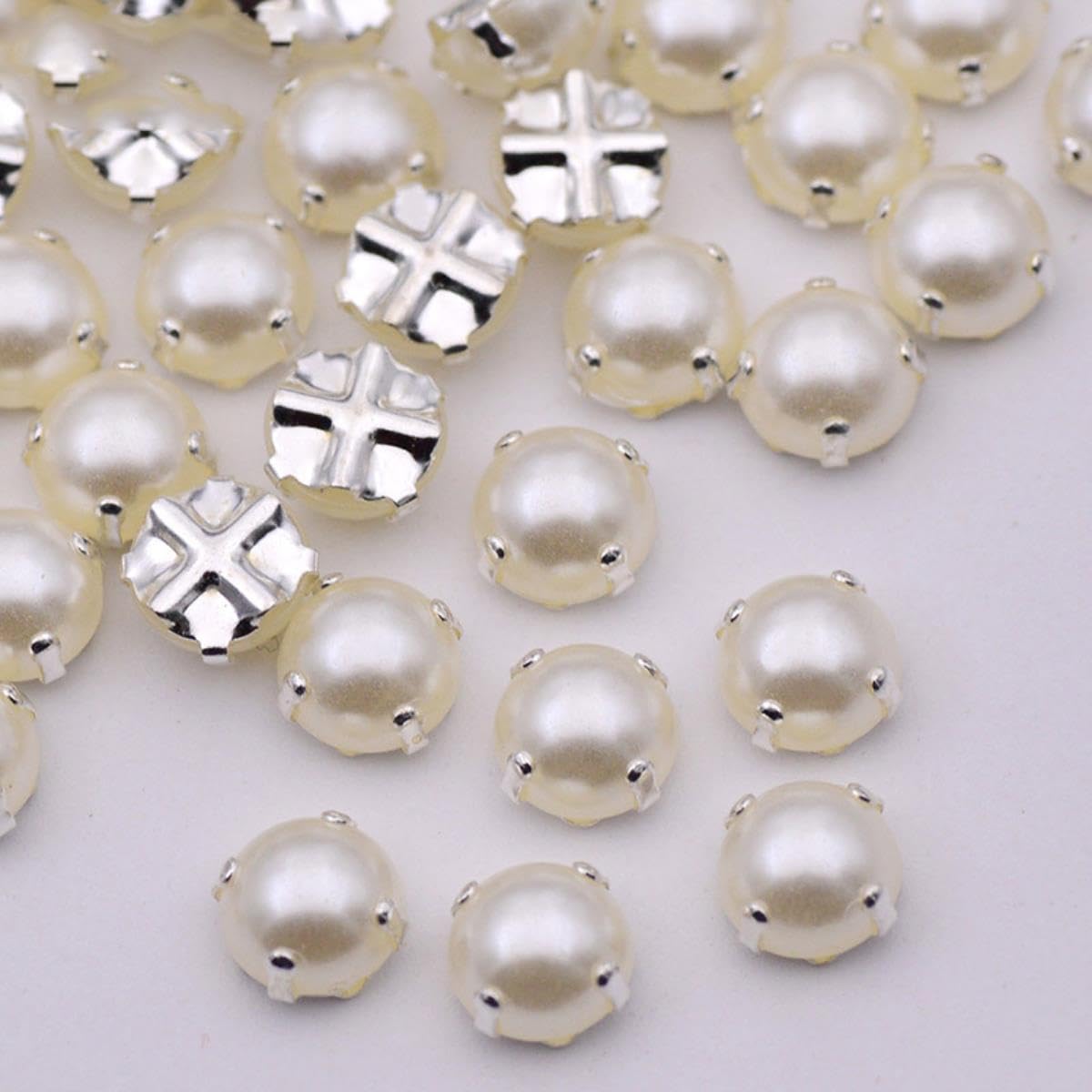 Anello Artigianale Perla In Ceramica Rosa Perlato