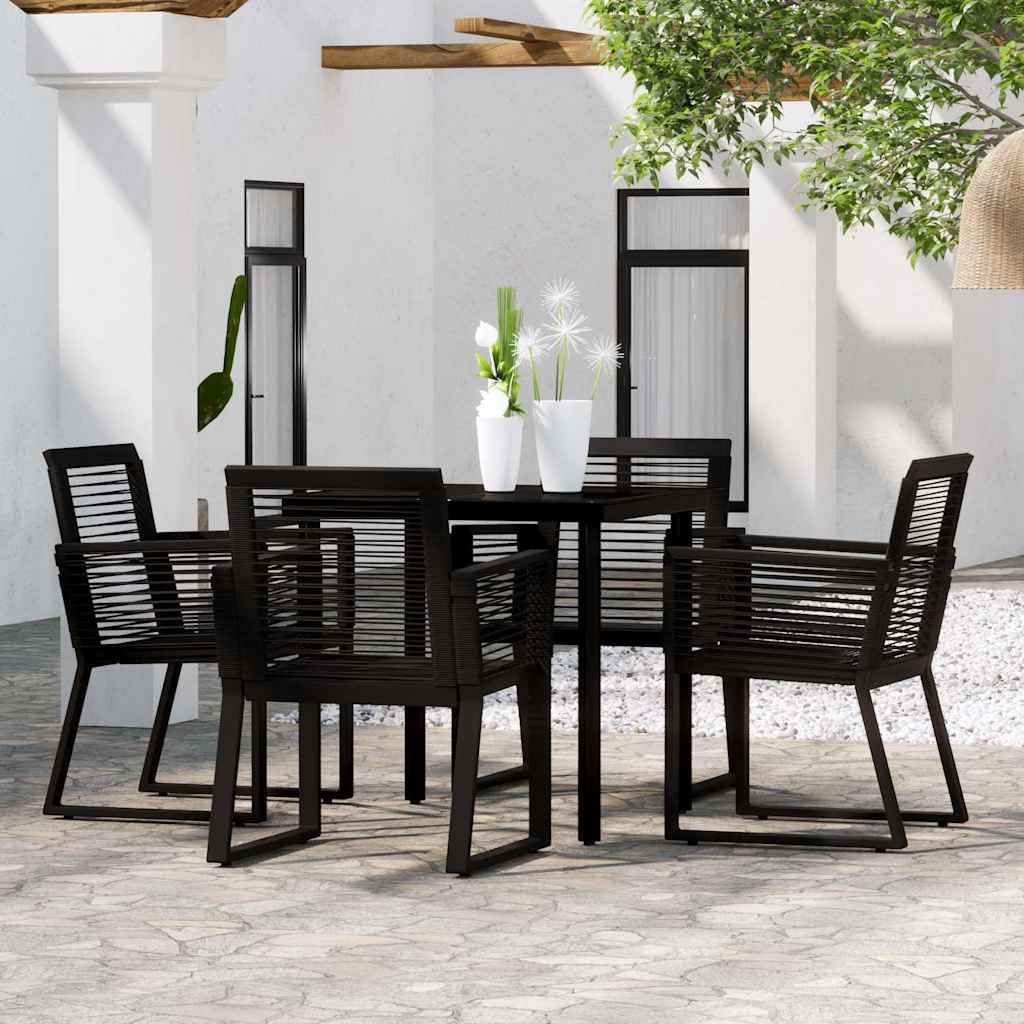 Stalowa rama z blatem szklanym Rattan PVC odporny na warunki atmosferyczne