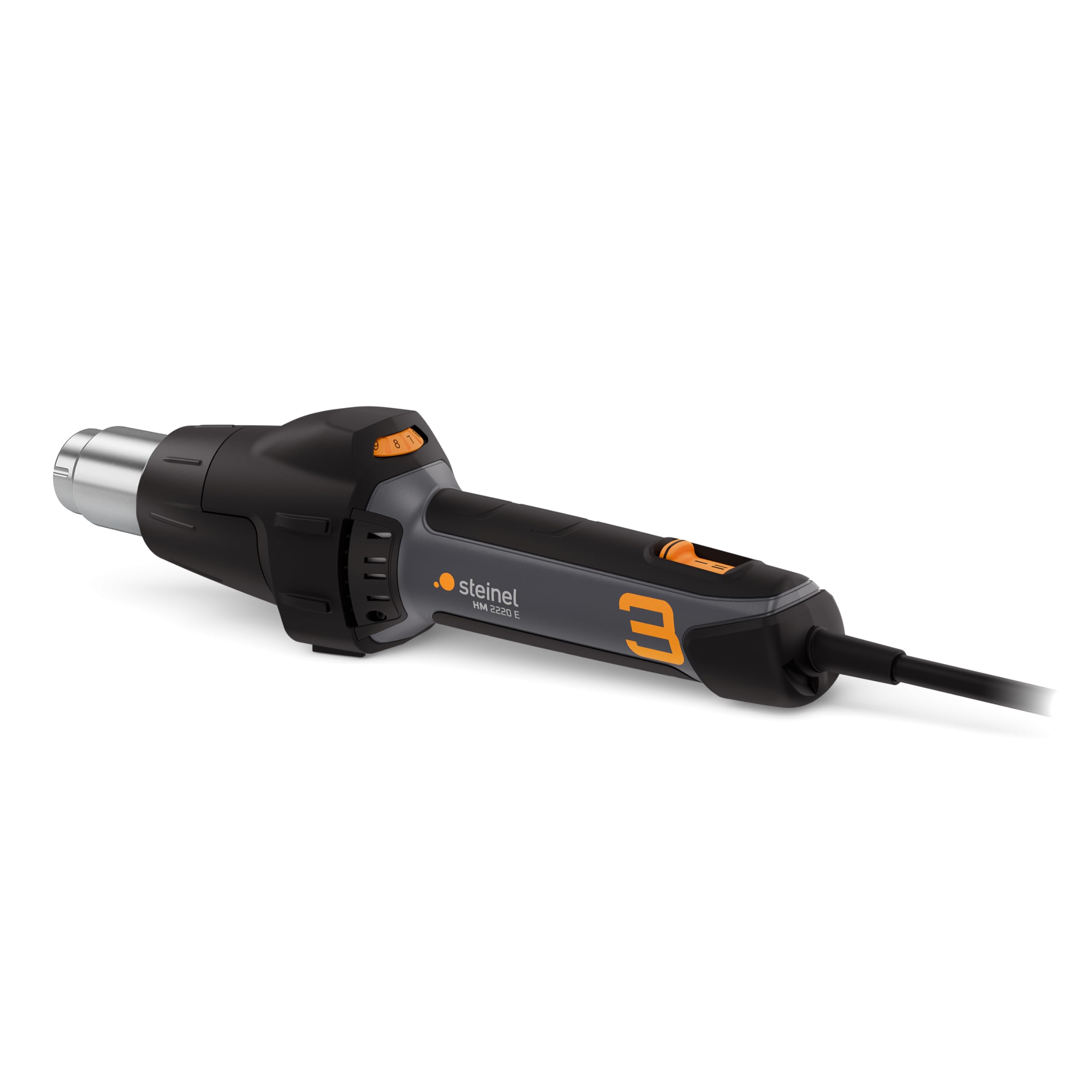 Steinel Heißluftpistole HM 2220 E, 2200 W Stab-Heißluftgebläse, Temperatur 80°-630°C, Heißluftfön mit Keramikheizung, 3m Kabel