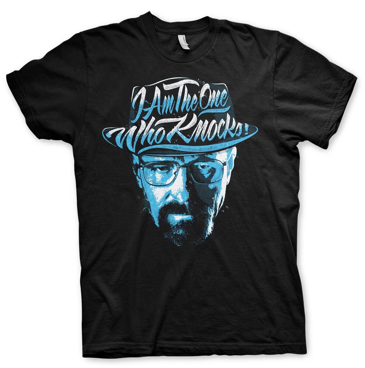 Breaking Bad Men's Black Officially Licensed I Am The One Who Knocks T-Shirt (Black), X-Large