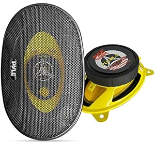 Car Three-Way Speaker System - Pro 4 x 6 Inch 180W 4 Ohm Mid Tweeter Component Audio Sound Speakers For Car Stereo w/ 30 Oz Magnet Structure, 2” Mount Depth Fits Standard OEM - Pyle PLG46.3 (Pair)