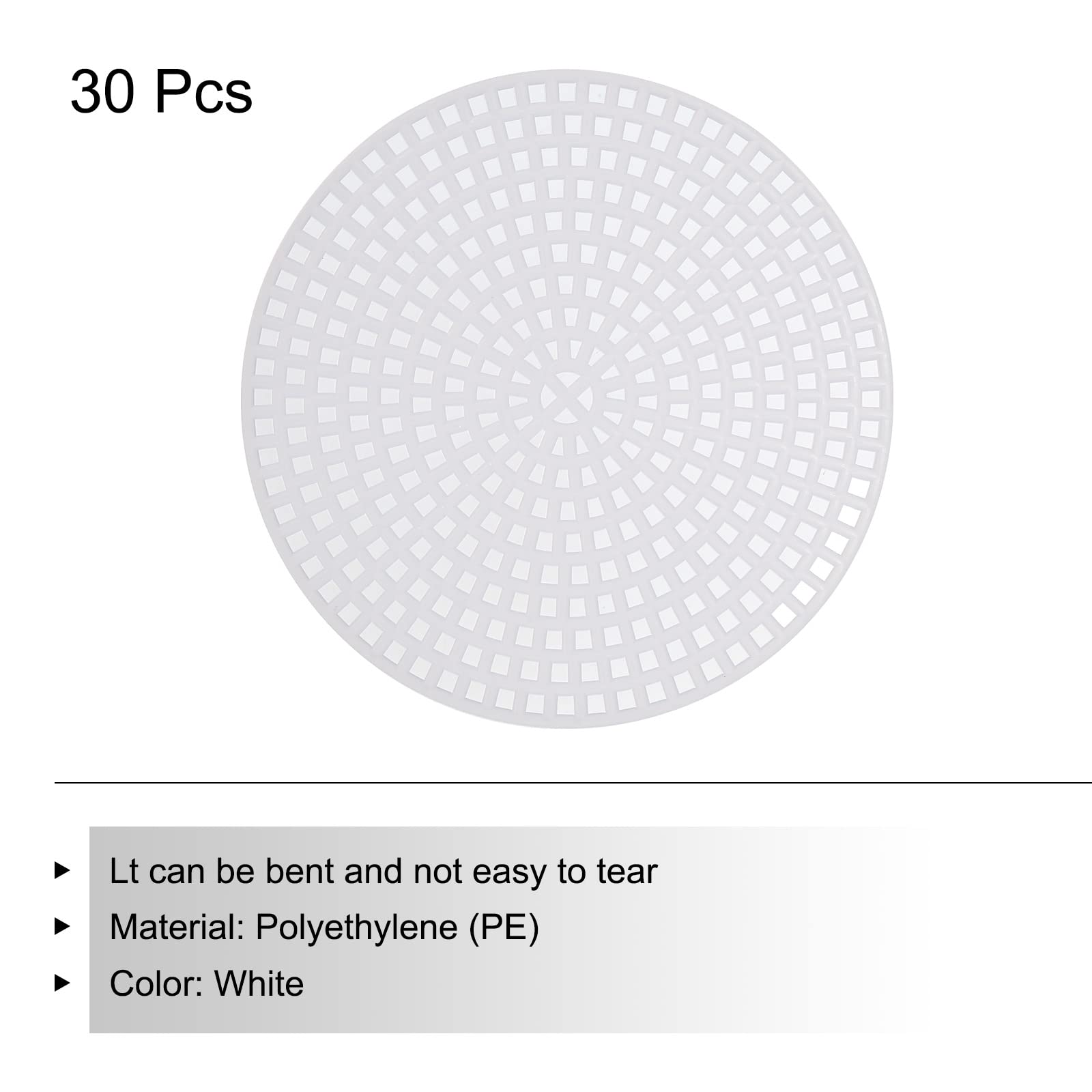 Sourcing Map Foglio Di Tela In Plastica Per Ricamo – 4 Pezzi, 50x33 Cm, Fori Da 2,5 Mm, Bianco, Per Uncinetto E Lavori Creativi - 2
