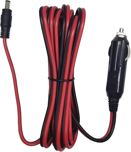 Miniatura 6 de Enchufe macho para encendedor de cigarrillos de automóvil, cargador de 10 pies a CC de 0.217 x 0.083 in, cable de conector de alimentación de 12