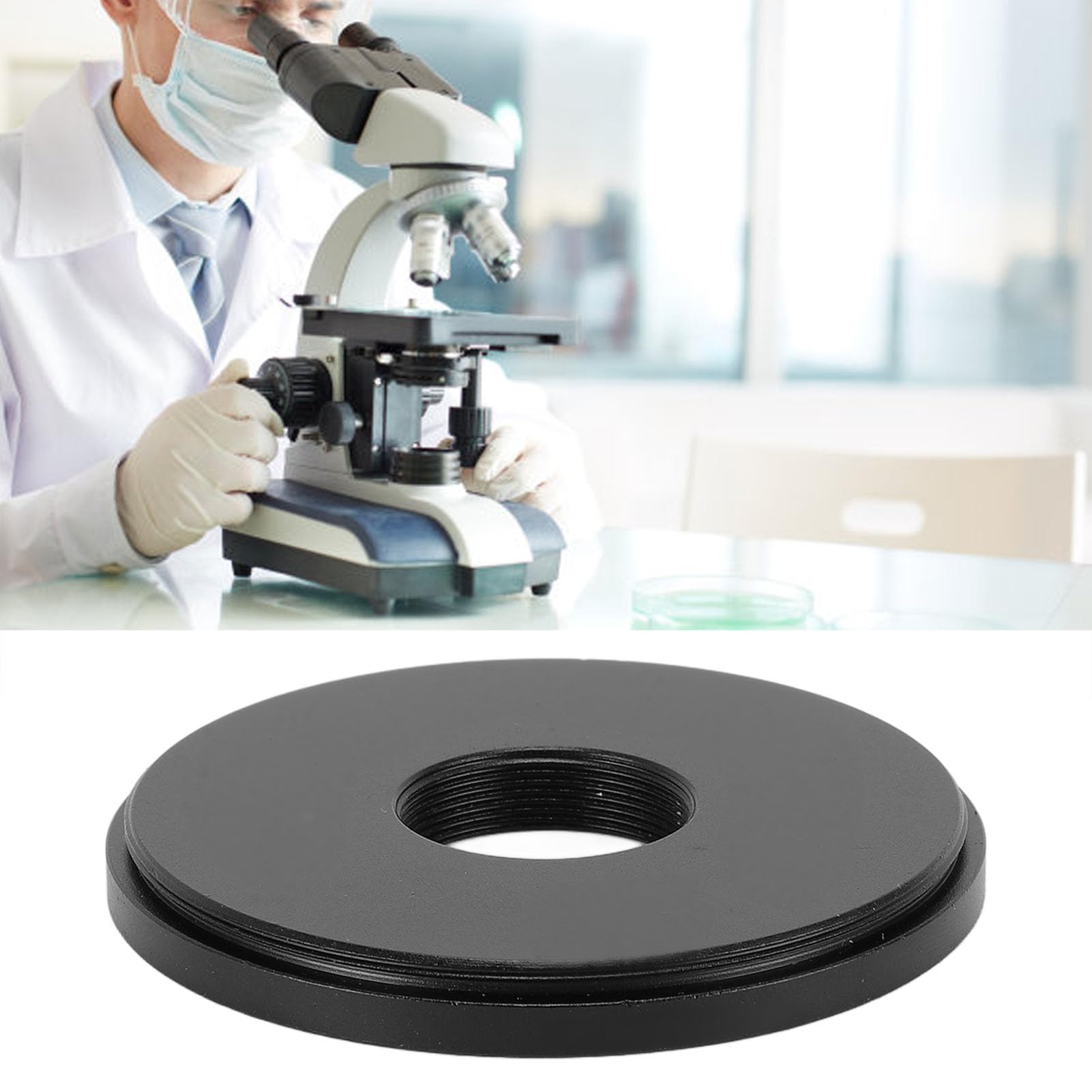 Sxhlseller Anello Adattatore per Fotocamera per Obiettivi Teleobiettivi, Anello Adattatore Filettatura RMS in Lega di Alluminio, Anello Adattatore per Obiettivo Microscopio (42 mm)