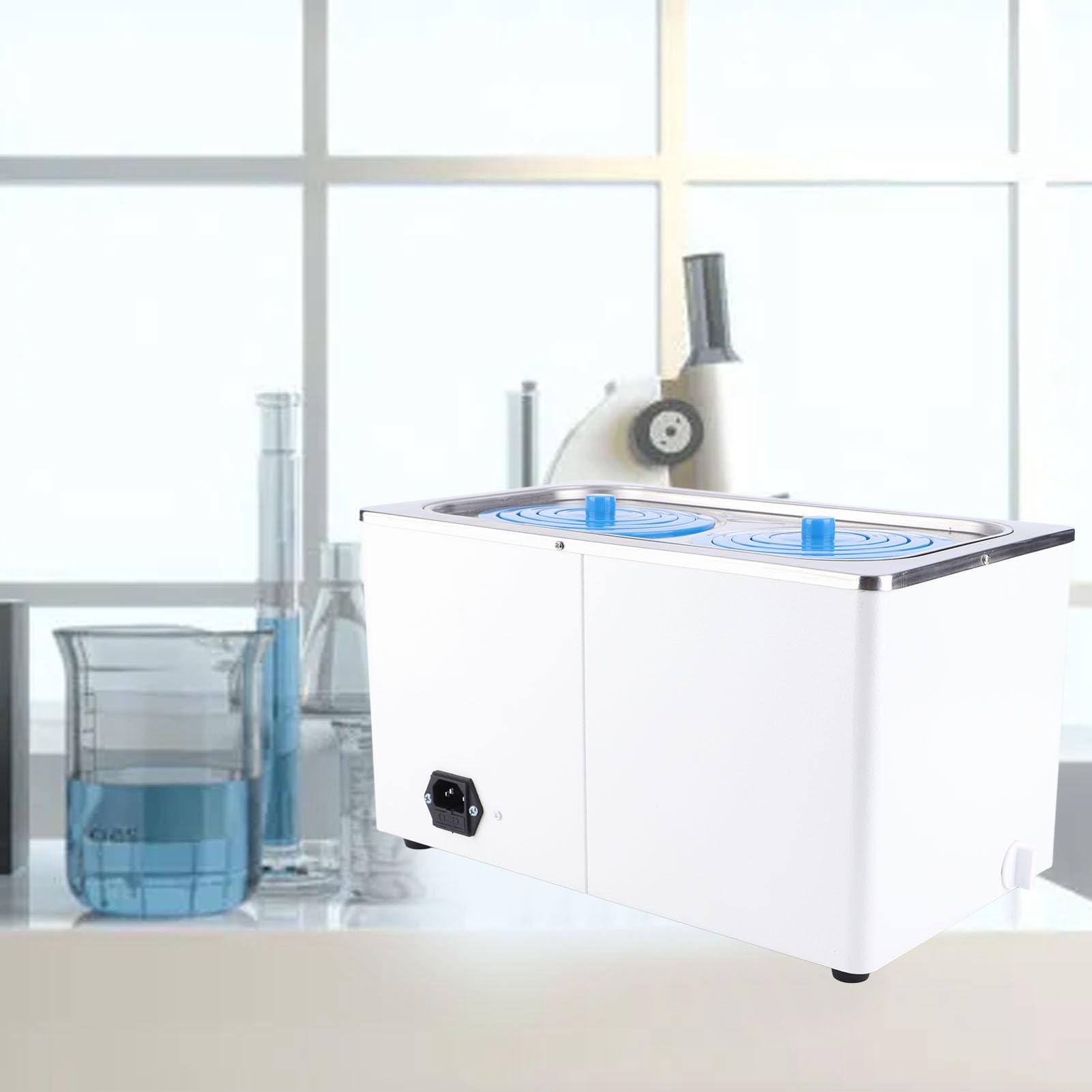 Baño de Agua Termostático Digital, Calentador de Baño de Agua Termostático Digital Temperatura Constante 7L Suministros de Laboratorio 1 Cámara con 2 Juegos de Herramientas