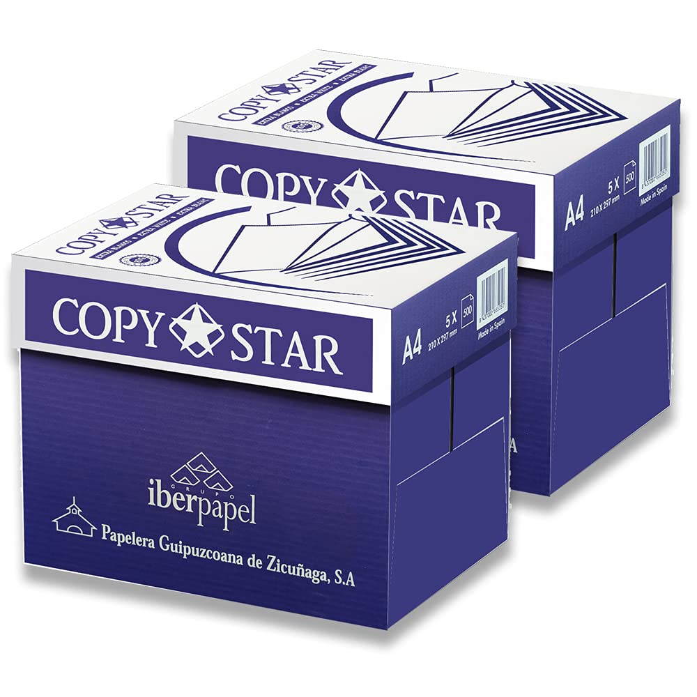 Copy Star 80gr Carta A4 per fotocopiatrici e stampanti 80gr/mq, Formato A4, confezione da 10 Risme