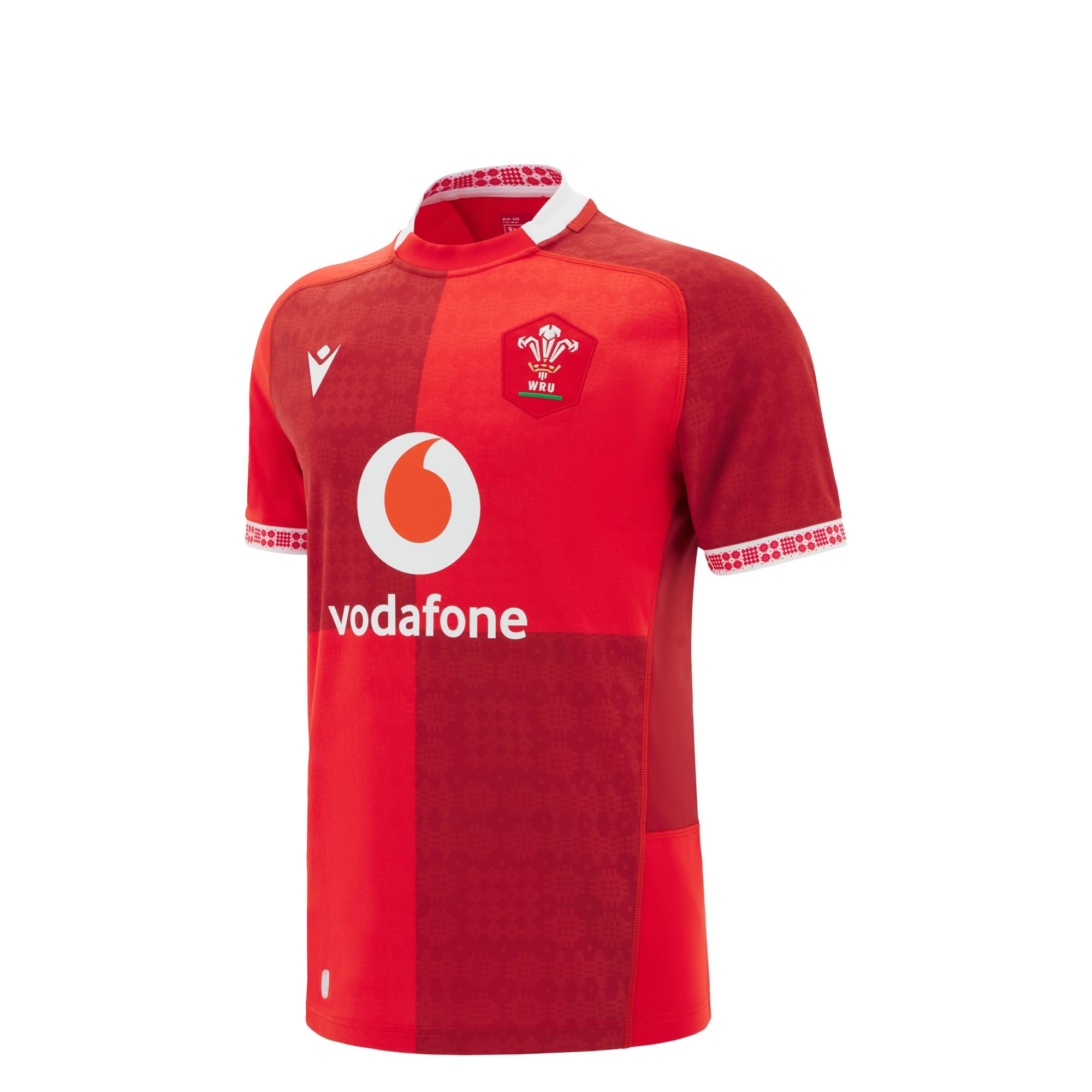 Macron Red - Home Wales Wru 2025/26 Junior Rugby Shirt - Home/Away (Uk, Age, 10 Years, Regular, )