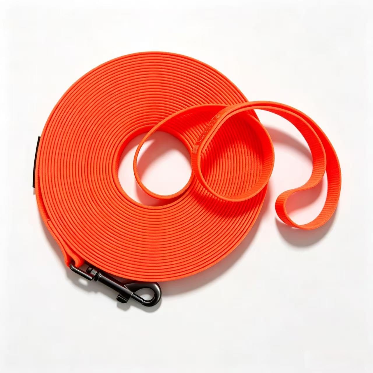 Longe laisse de dressage en PVC imperméable et résistante pour | Sangle en PVC texturé : 1,50 cm de large, 0,23 cm d'épaisseur. Crochet pivotant imperméable et antidérapant pour