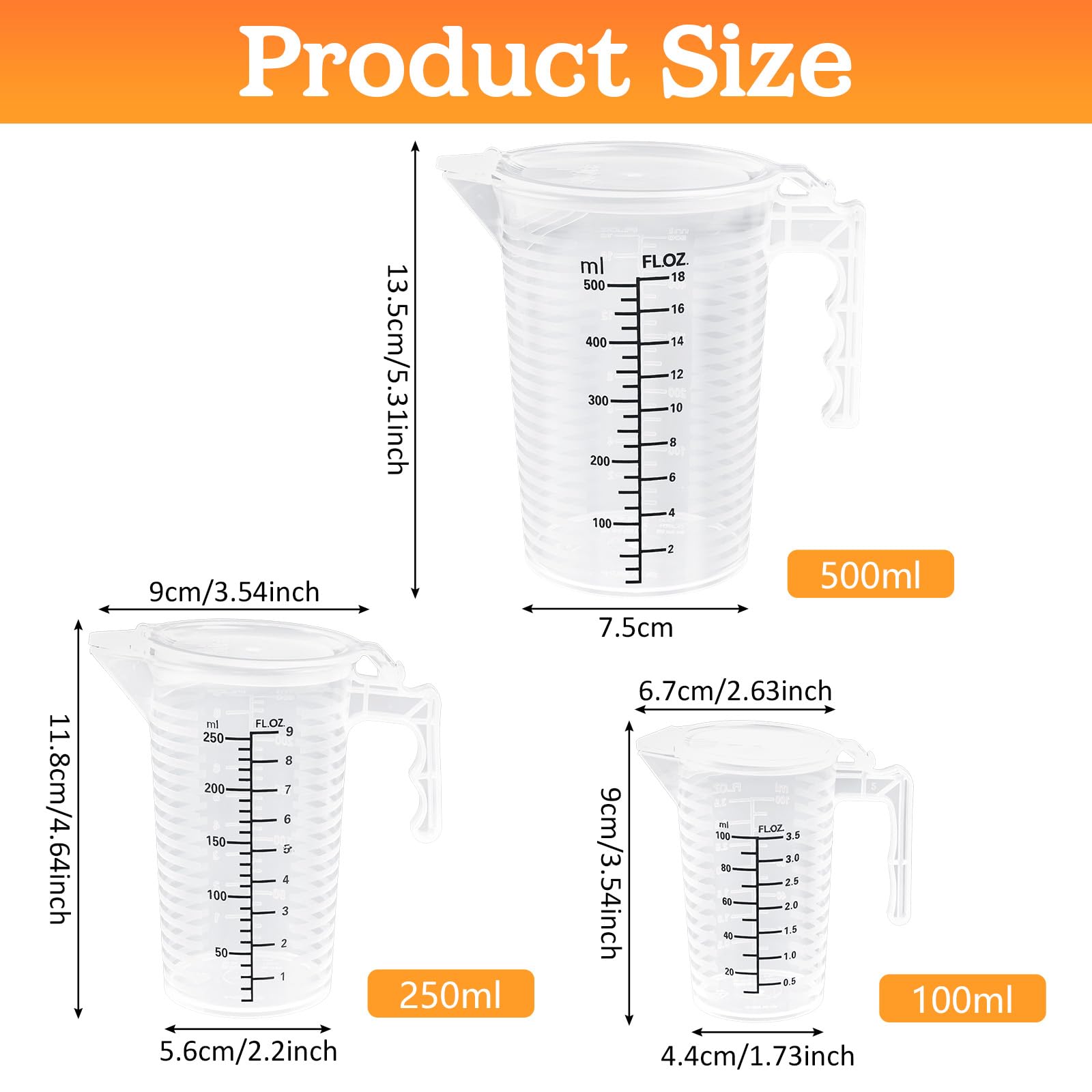 Misurini In Vetro Forreen Da 90 Ml - 2 Pezzi, Resistente Al Calore Per Cucina E Laboratorio