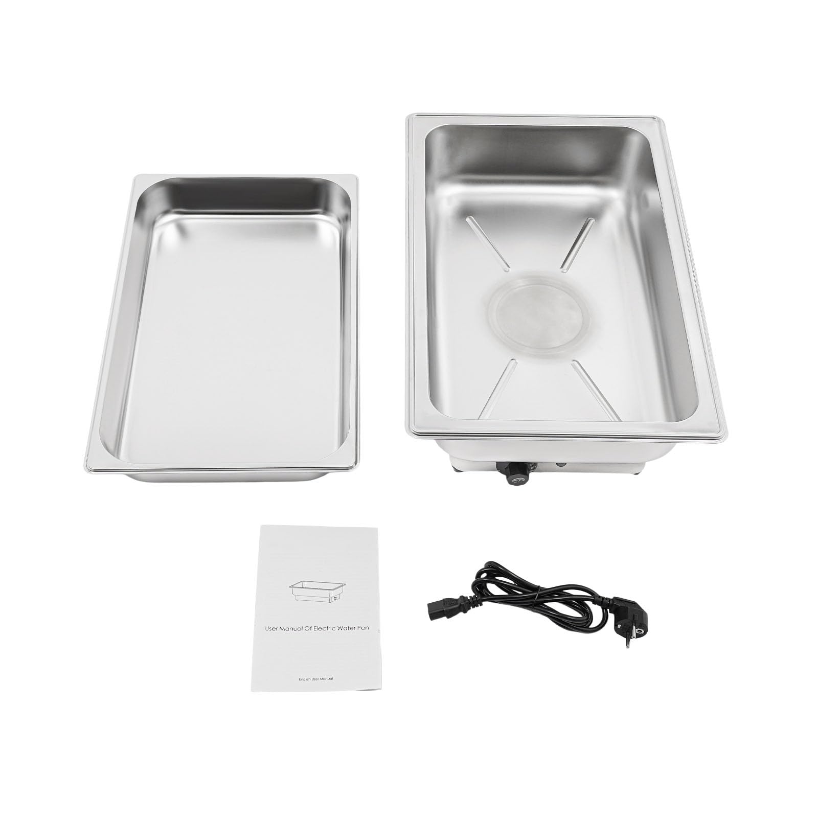 Scaldalibi per buffet in acciaio inox Chafing Dish, scalda buffet elettrico, 600 W, grande capacità (9 l)