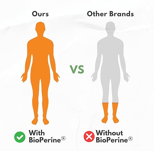 Miniatura 9 de Curcumina de cúrcuma con jengibre, fórmula de alta potencia de 1750 mg con 95% de curcuminoides estandarizados y extracto de jengibre, pimienta