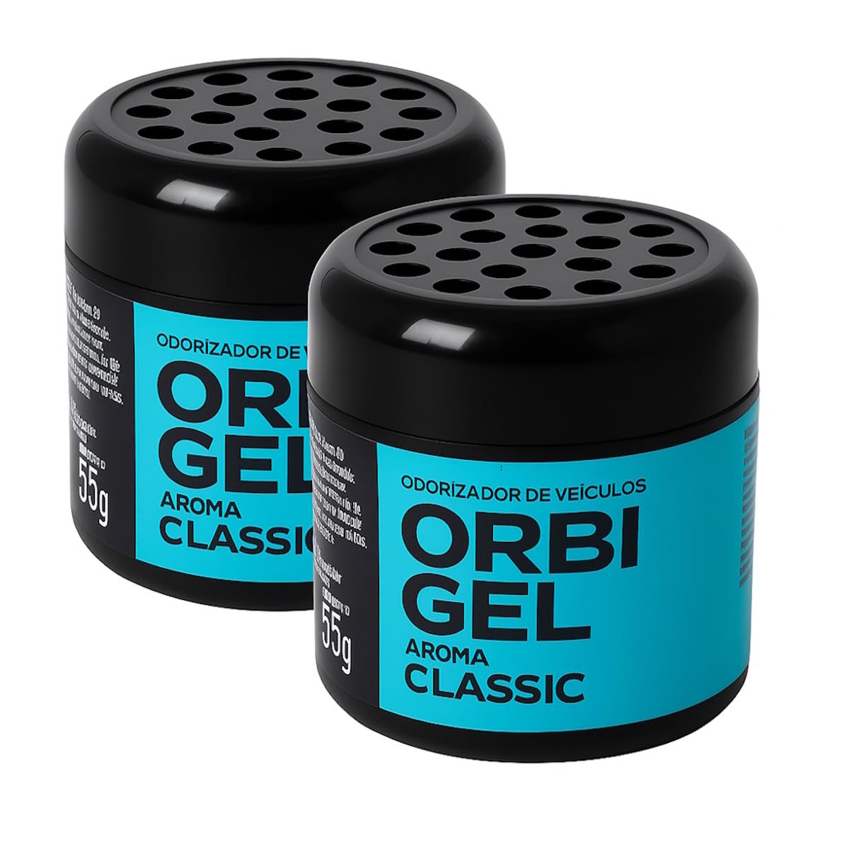 Kit 2 Aromatizantes Orbigel Classic em Gel 55g Odorizador Automotivo Carro Casa