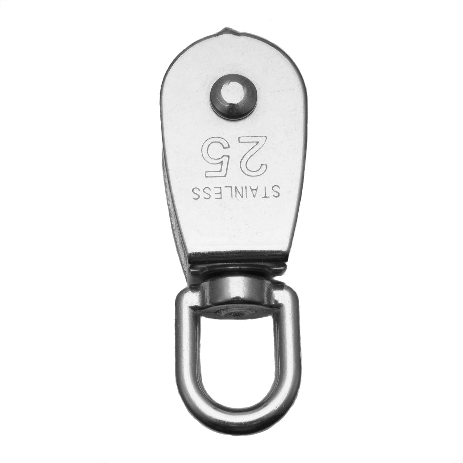 2er-Pack Umlenkrolle 304 Edelstahl – 150 Kg Traglast, 360° Drehbar, M25 Für Draht- & Nylonseile