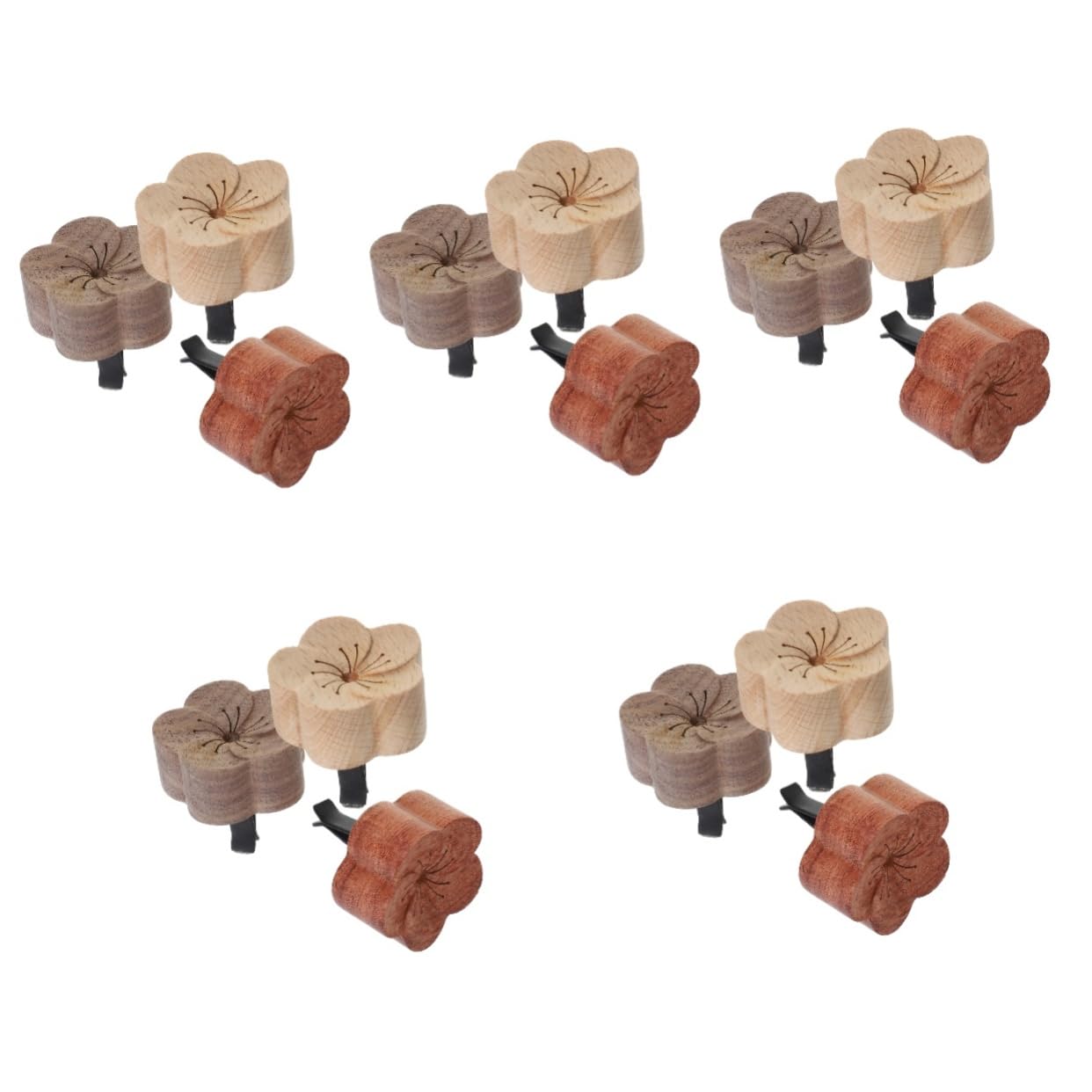 iplusmile 15pezzi Clip Per Ventilazione Auto Legno Di Decorazioni Aromatiche Per Auto Compatibili Con Vari Modelli Design Elegante e Portatile Migliora Con Differenti
