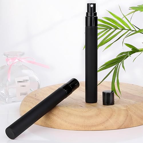 Miniatura 5 de GSHLLO 6 botellas de spray de perfume de vidrio de 0.2 fl oz envases de rociadores de fragancia vacíos dispensadores de pulverización de aceite