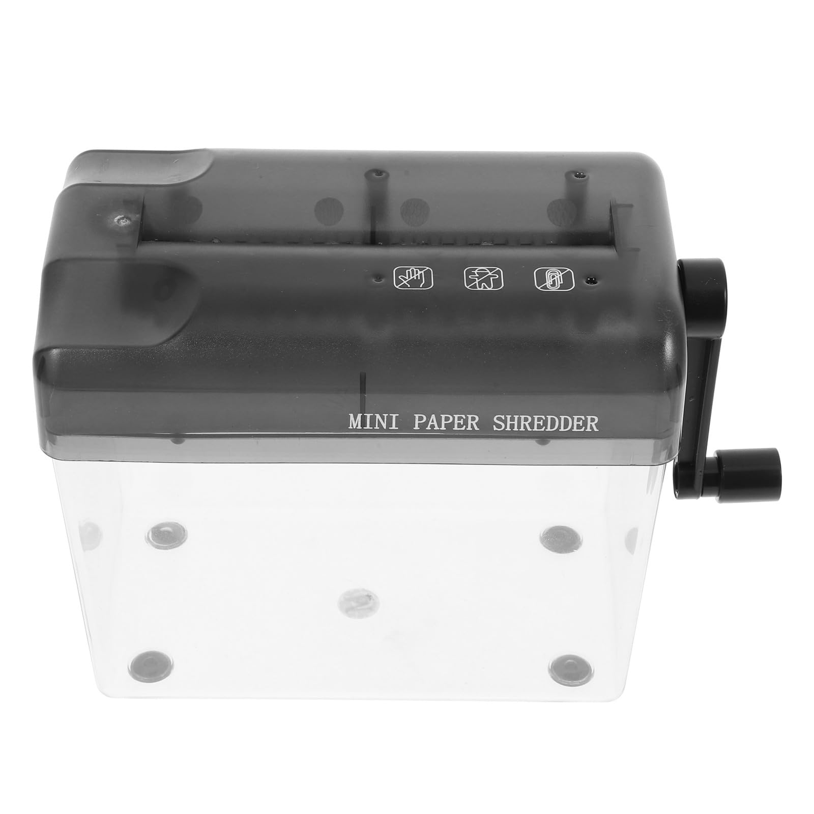 HOMSFOU Destructeur de Papier Manuel Broyeur Portable Anti-Usure Noir en ABS et Acier Inoxydable pour Bureau et Activités Artistiques, pour Enseignants