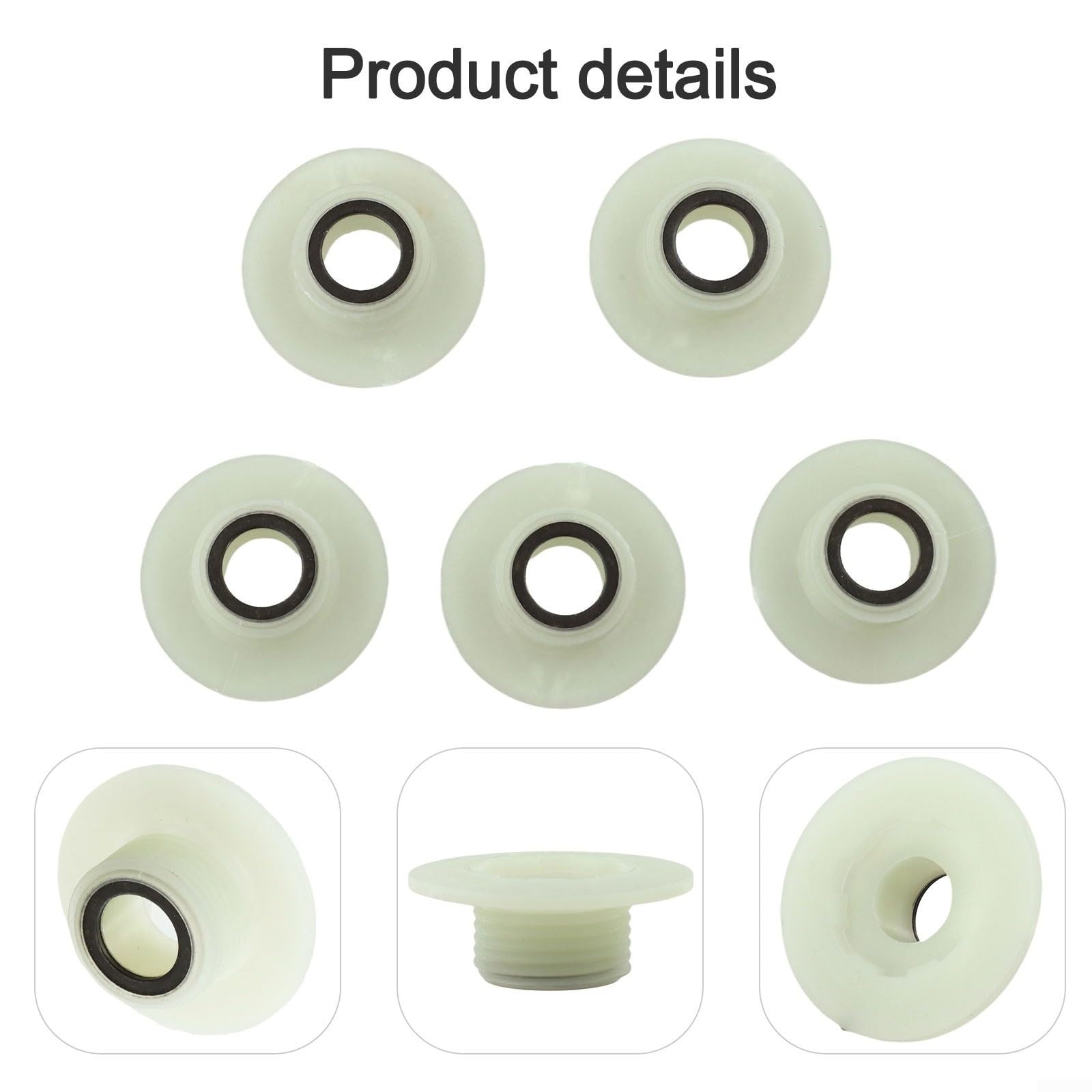 Motosega per ingranaggi a vite senza fine, materiale PA, 40 x 16 mm, ricambio per pompa dell'olio cinese 4500 5200 5800 45CC 52CC 58CC, confezione da 5
