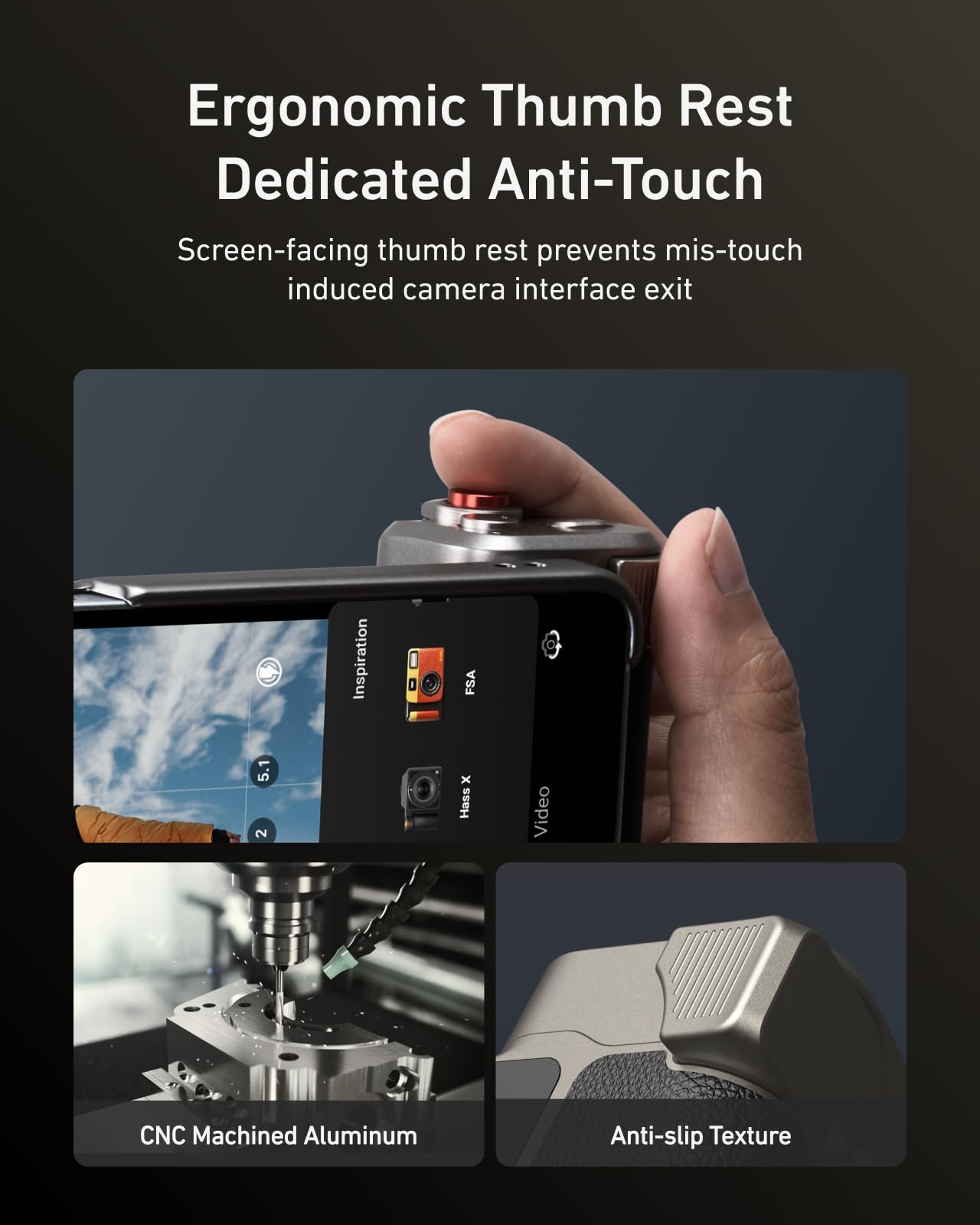 TELESIN Master Grip Kit pour Samsung Galaxy S26 Ultra, Case&Grip Magnétique Appareil Photo avec Batterie 3200mAh, Filtre ND16, Flash 10X avec Mesure & LED, Charge sans Fil, Poignée Style DSLR