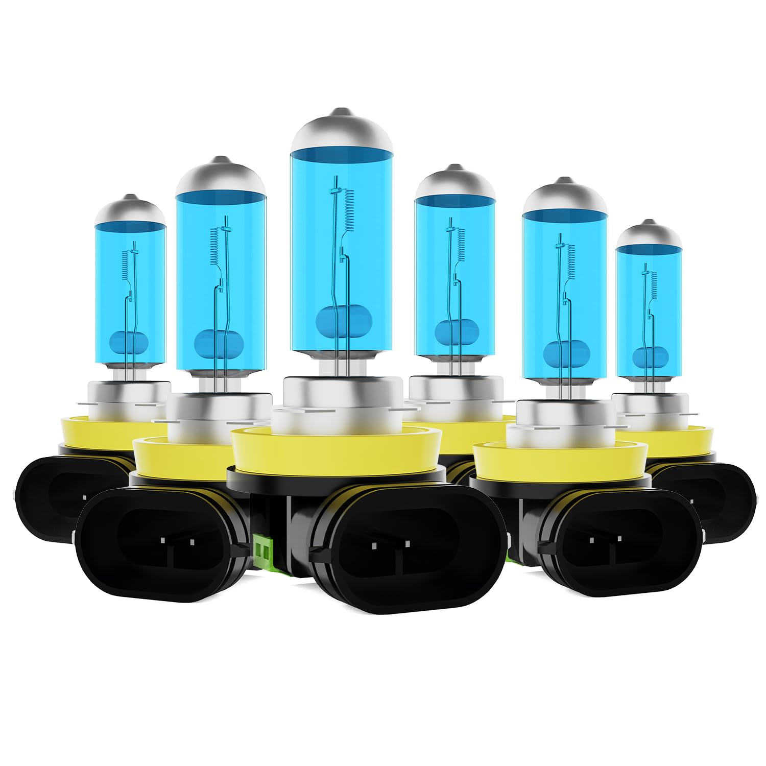 Headlight Bulbs Fit For Nissan Pathfinder 2017-2020, H11 H11 H11 High Low Beam Fog Lights 300% Ultra Brighter Halogen Headlight Bulb Combo, 6500k White Light, Pack of 6