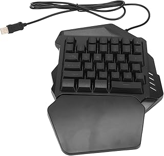 Jectse 35 Keys One Handed Mechanical Gaming Keyboard, RGB Backlight Mini Keypad Programmable Macro Keyboard, Plug and Play USB 35 Key Keypad for PC Computer Gaming
