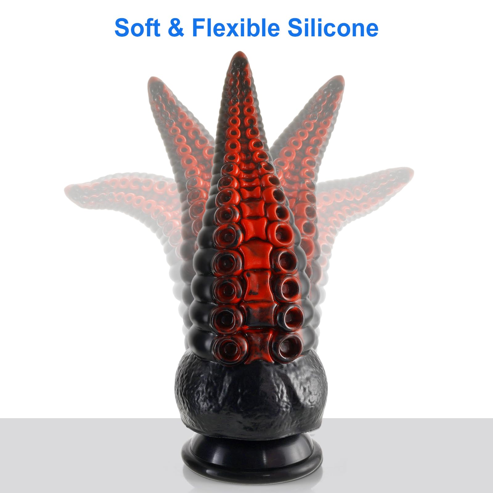 Dildo realistico con punto G a forma di tentacolo da 22 cm, dragone butt plug in silicone, grande dildo spesso con forte ventosa, giocattolo sessuale anale per adulti per donne, uomini e gay