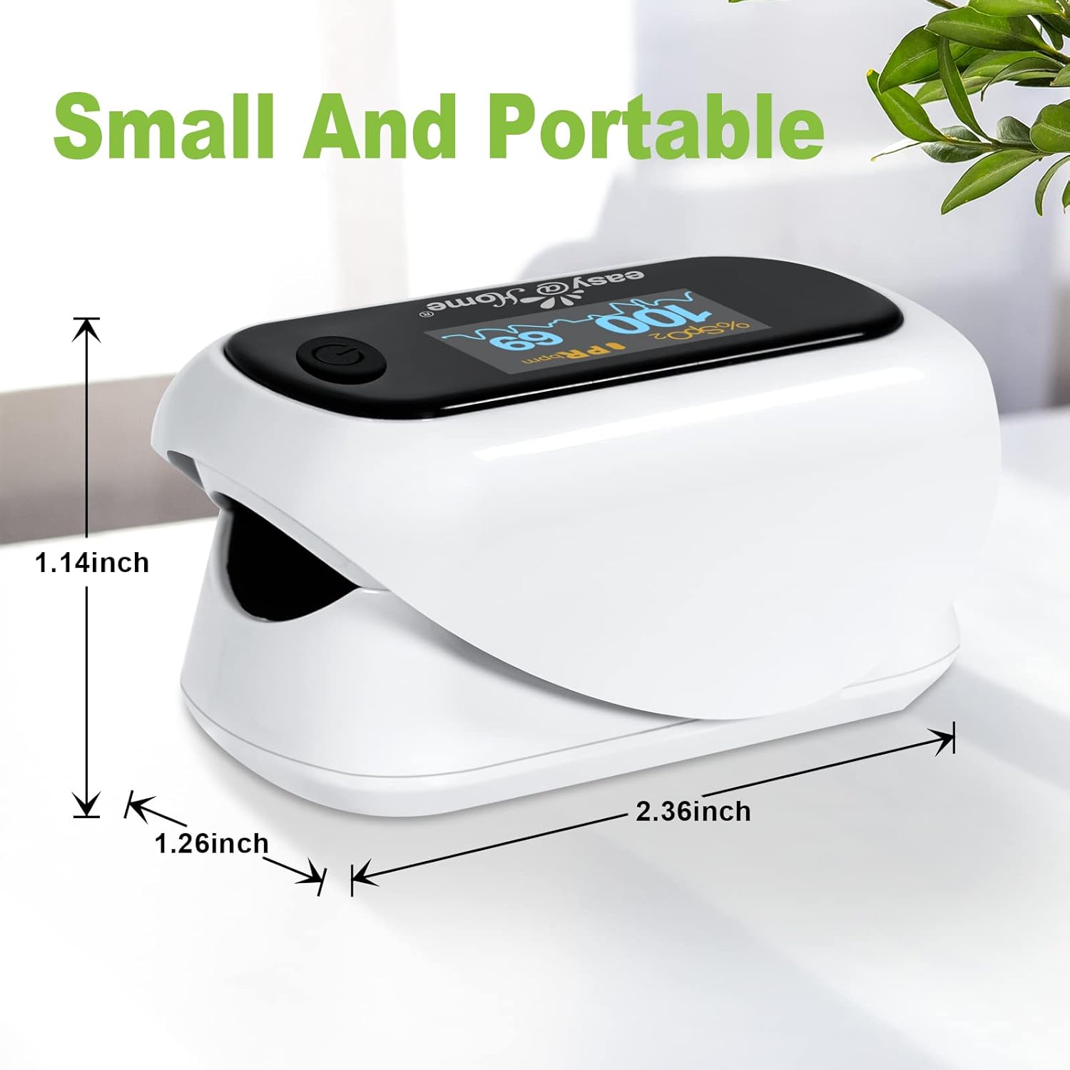 Easy@Home Fingertip Pulse Oximeter dimensions