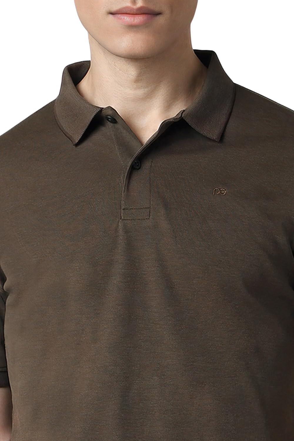 Peter England Men's Premium Branded Regular Fit Half Sleeve Polo T-Shirt | Cotton Rich | Birds Eye Interlock Weave| No Pocket - Image 4