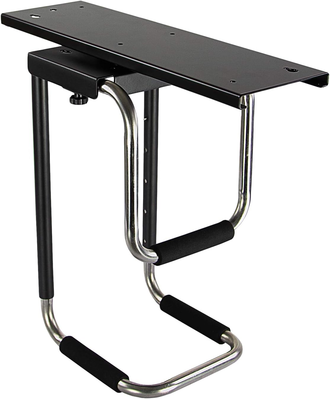 Mount-It! Heavy Duty Under Desk Computer Mount, Adjustable CPU Holder with Sliding Tracks and 360 Deg Swivel for Desktop Computer Towers Up to 10 Inches Wide and 22 Inches High, 66 Lb Load Capacity